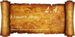 Lippert Áron névjegykártya